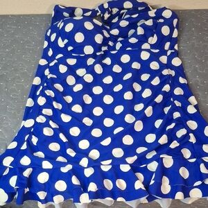 VM Blue and White Polka Dot Swimsuit dress size 16W
